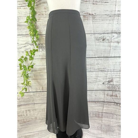 Allison Morgan Skirt sz 8 Black Crepe Long A Line Evening Wedding Church Modest - Picture 3 of 14